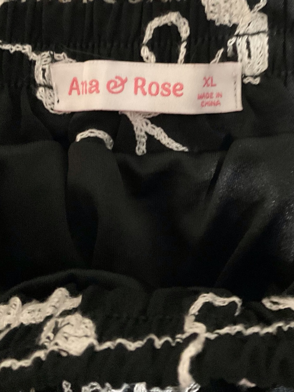 Black Floral Embroidered Tiered Maxi Skirt xl - Picture 3 of 5
